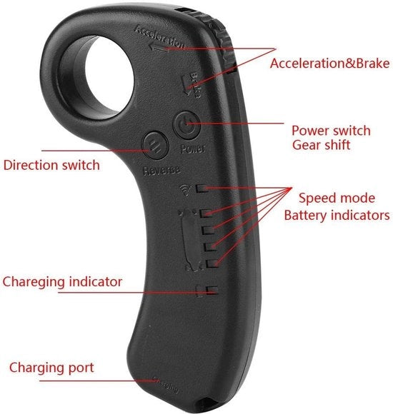 Impianto di controllo per skateboard elettrico con motore senza asse a pistoni e display LED
