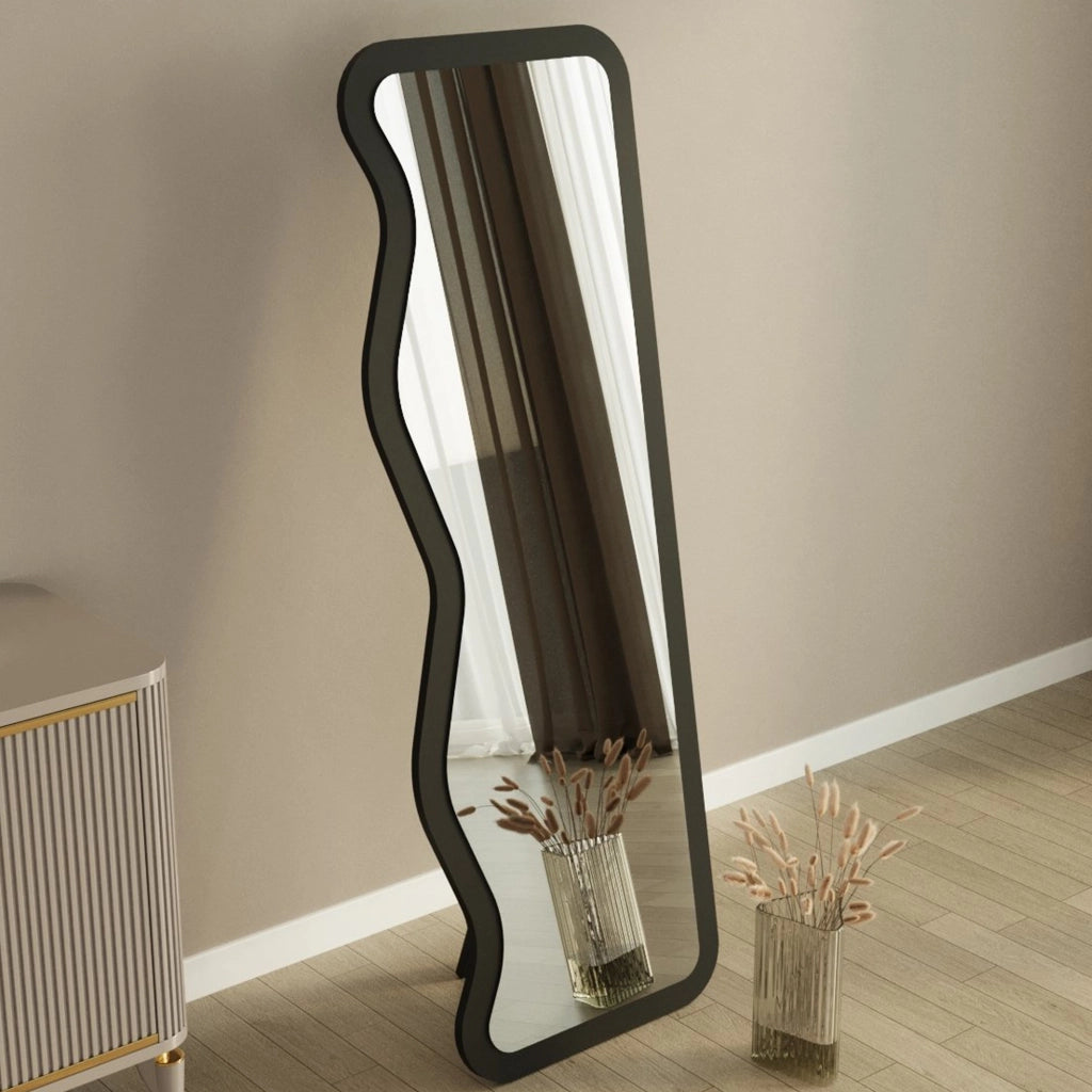 Bissonen\, Specchio Forma Rettangolare, 50x160h cm Nero