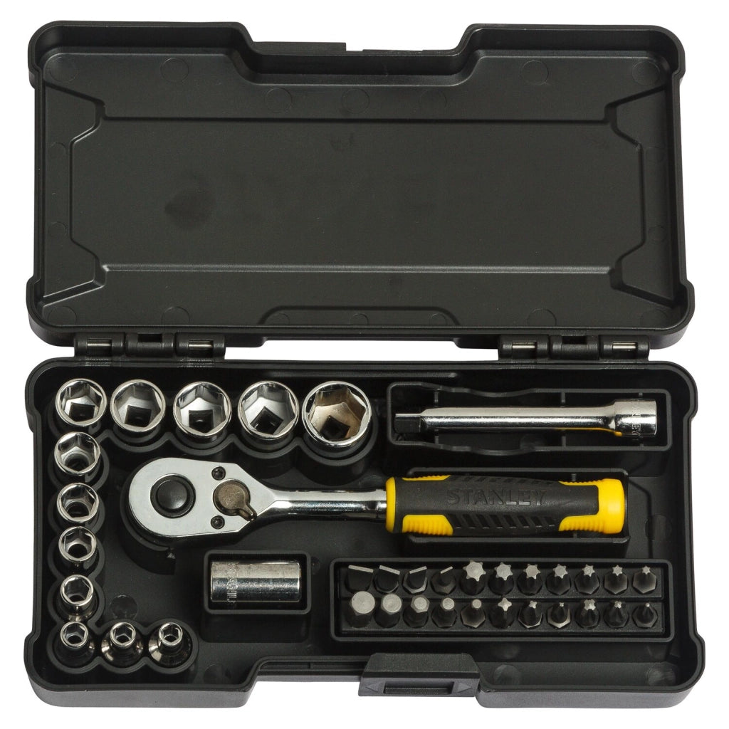Stanley STMT82672-0 Set Compatto Chiavi a Bussola 37 Pezzi Attacco 1/4" Professionale