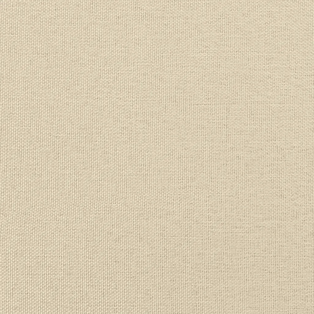 Set di Divani 3 pz con Cuscini Crema in Tessuto