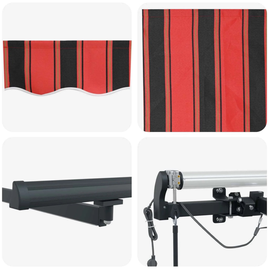 Tessuto per Tenda arancione e marrone 500 × 350 cm Poliestere 3331484
