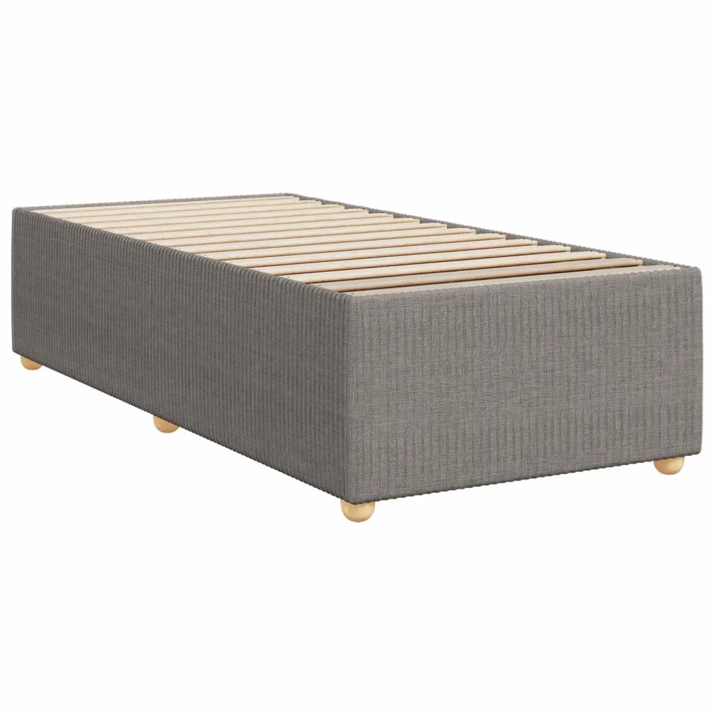 Letto box spring con materasso Tortora 90 x 190 cm Tessuto 3452831