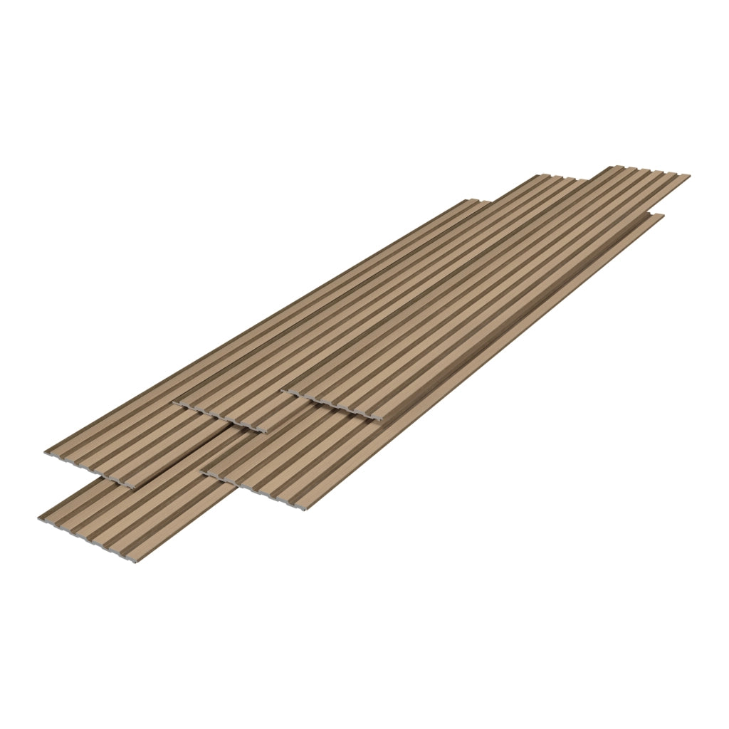 Set Borger di 15 Pannelli Murali 3D - Effetto Rovere Chiaro NEU.HOLZ