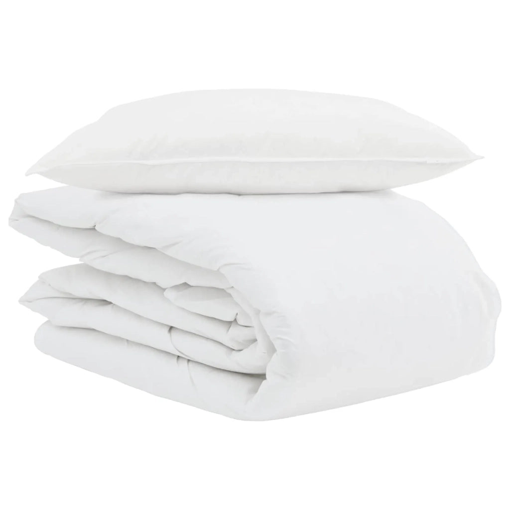 Duvet Estivo con cuscino 2 pcs Bianco Piuma d'anatra 3376271