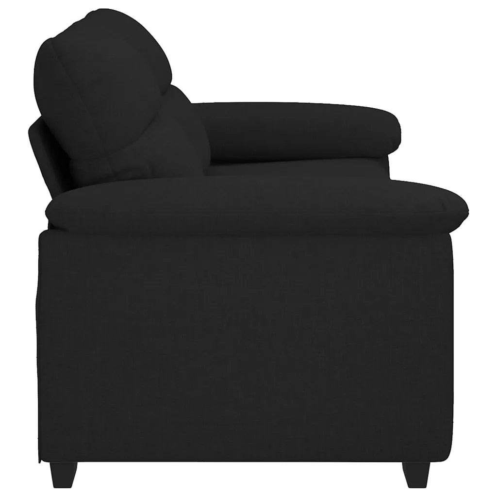 Divano a 2 Posti-Sofa 2 Posti Nero 120 cm in Tessuto 820993