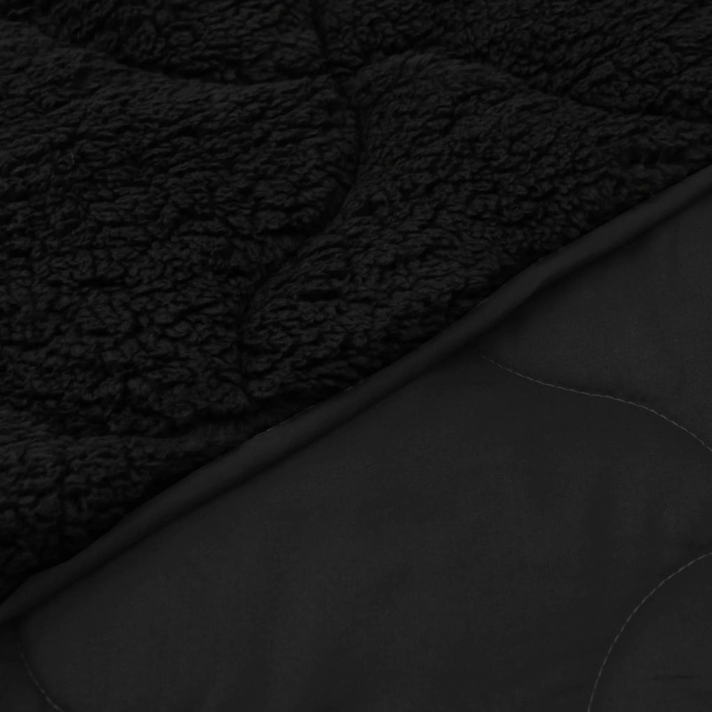 Duvet Estivo Nero 140 x 200 cm Microfibra e Fleece Teddy 42026182