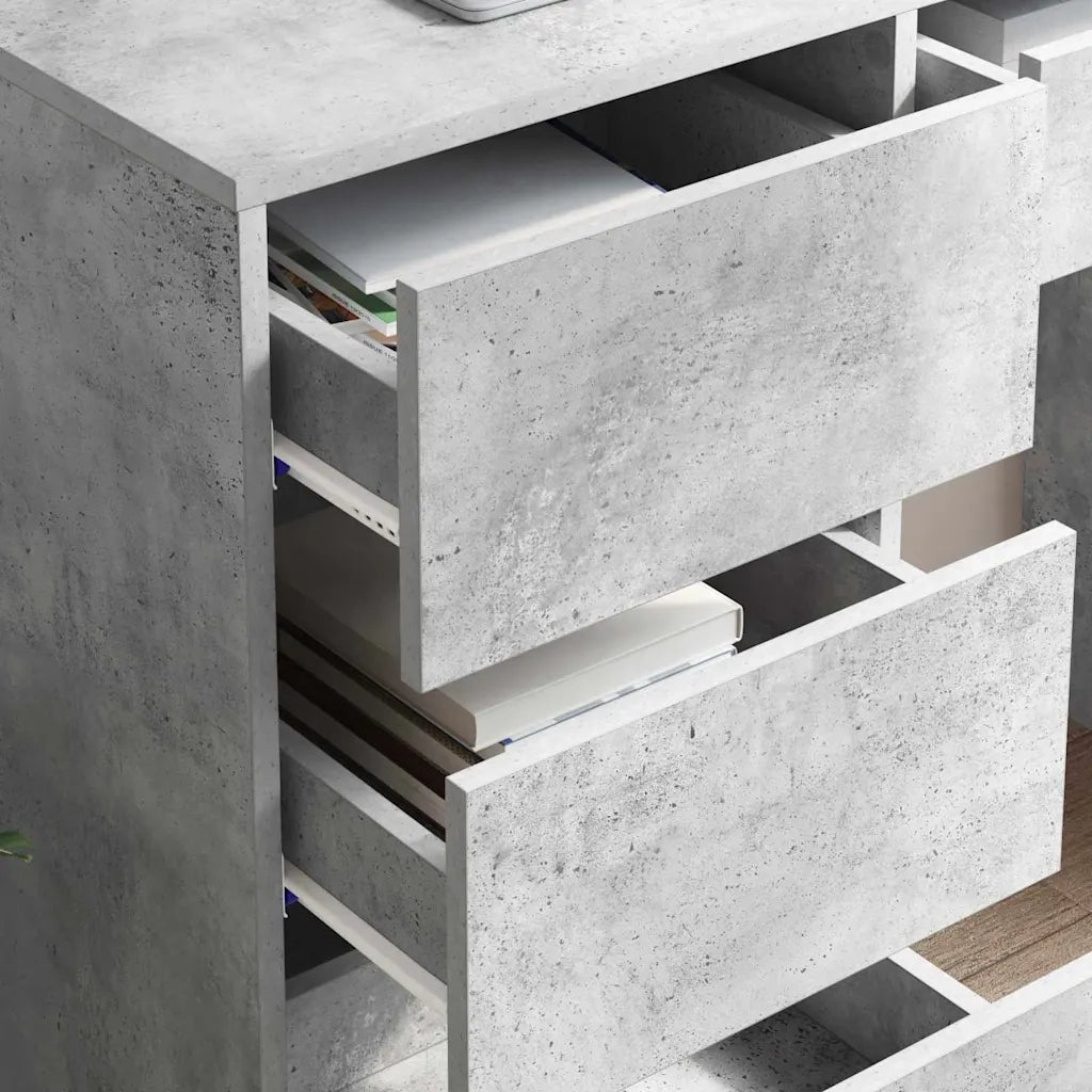 Scrivania Grigio cemento 90 x 37.5 x 75 cm Legno multistrato 869493