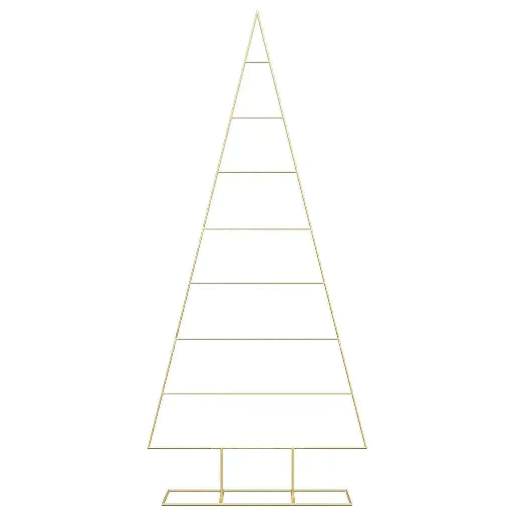 Albero di Natale in metallo con supporto Oro 211 cm 42019168