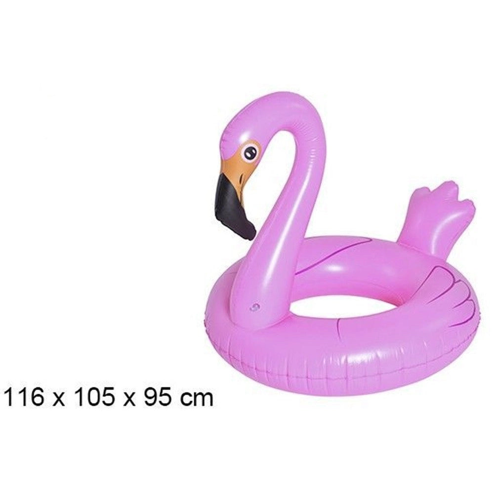 Trade Shop - Salvagente Gonfiabile Ciambella Forma Fenicottero Rosa 116x105x95cm Mare Piscina 016140 -