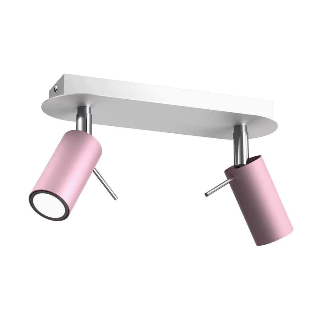 Plafoniera Milagro Preston 2 faretti GU10 rosa cromo