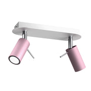 Plafoniera Milagro Preston 2 faretti GU10 rosa cromo