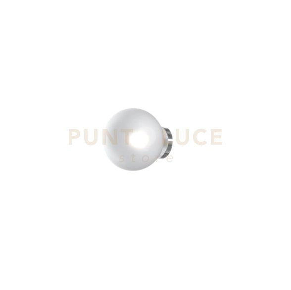 APPLIQUE CROMO 1 LUCE VETRO BIANCO FOG 1184CR-A-BF