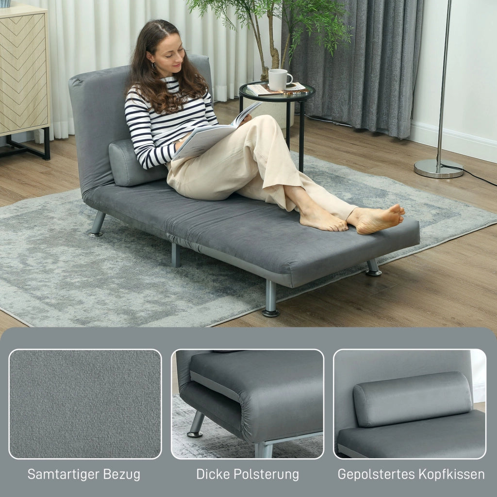 Poltrona Letto Klappbar ¨C Minimal ¨C Grigio 75x70x75 cm