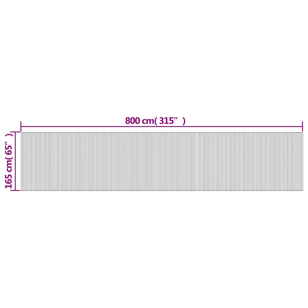 Divisorio Ambienti Marrone Larghezza 800 cm Altezza 165 cm in Bambù 377013