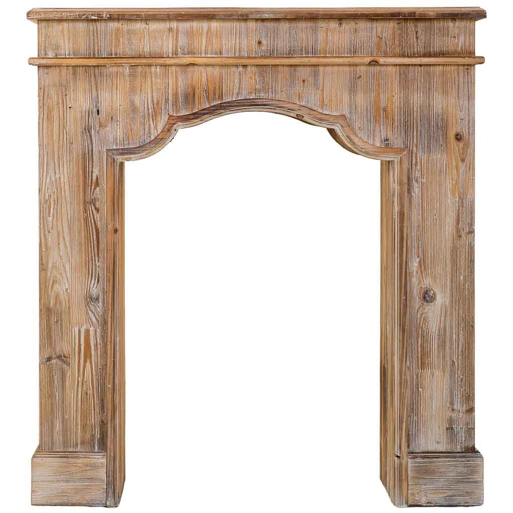 Cornice per camino in legno marrone 100x29x110h cm