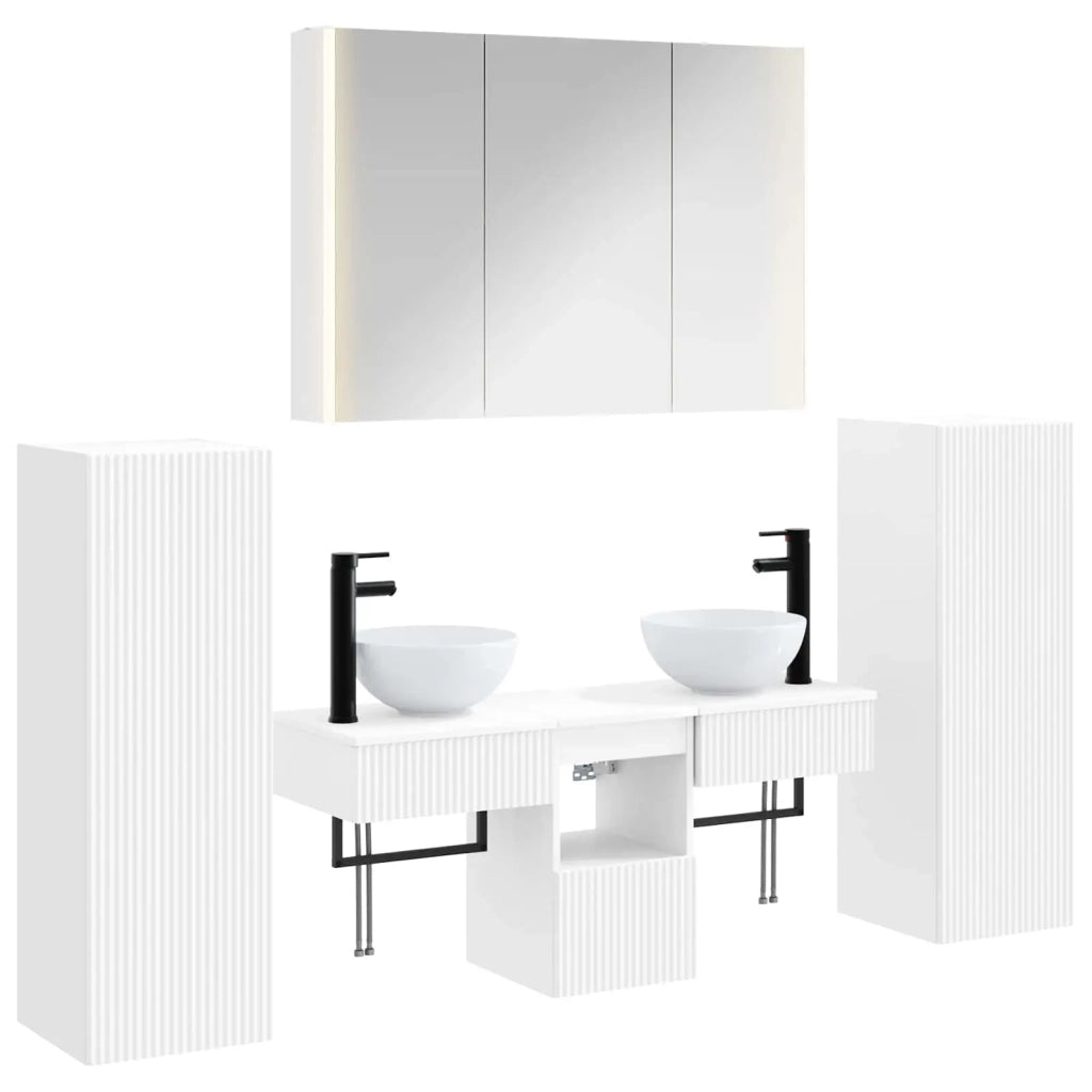 Set di mobili per il bagno 6 pz Bianco 3407119