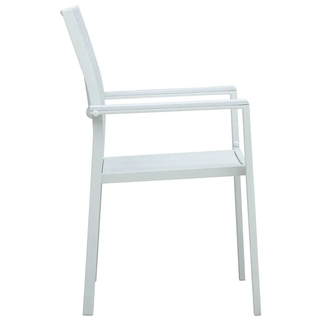 Set Mobili da Pranzo per Giardino 5 pz Bianco 3099271