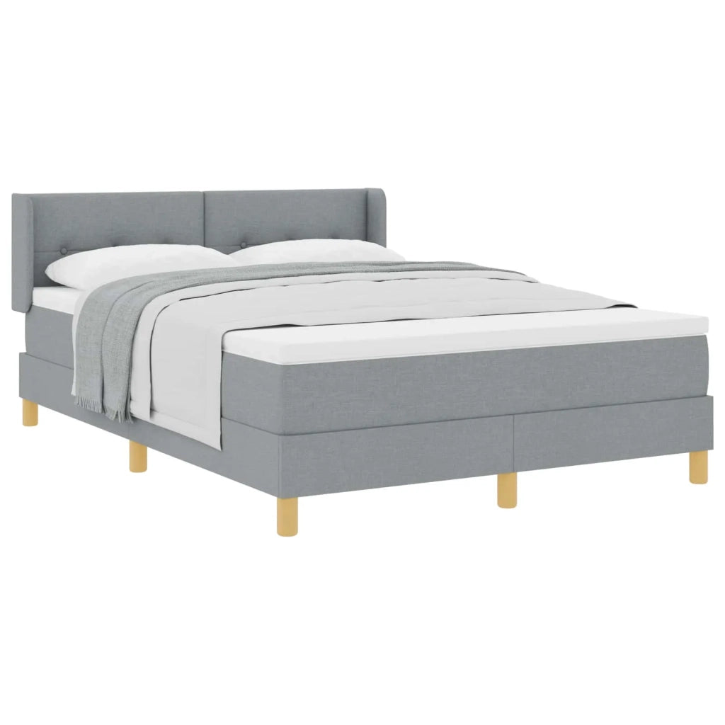 <strong>Letto a Molle< / strong> Grigio chiaro 140 x 200 cm