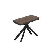 Consolle Allungabile 90-300x40x77 cm Saki Evolution Noce Gambe Antracite