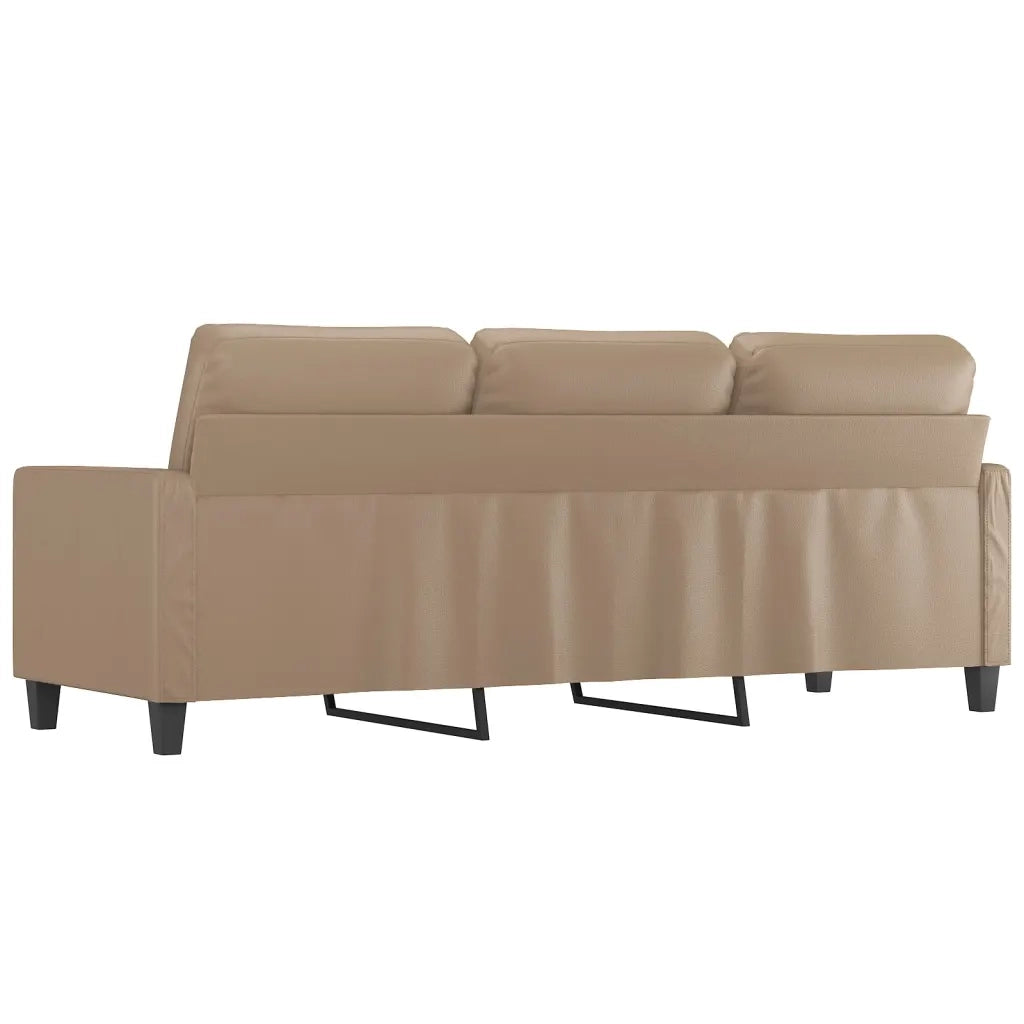 Divano a 3 Posti-Sofa 3 Posti Cappuccino 180 cm in Similpelle 208506