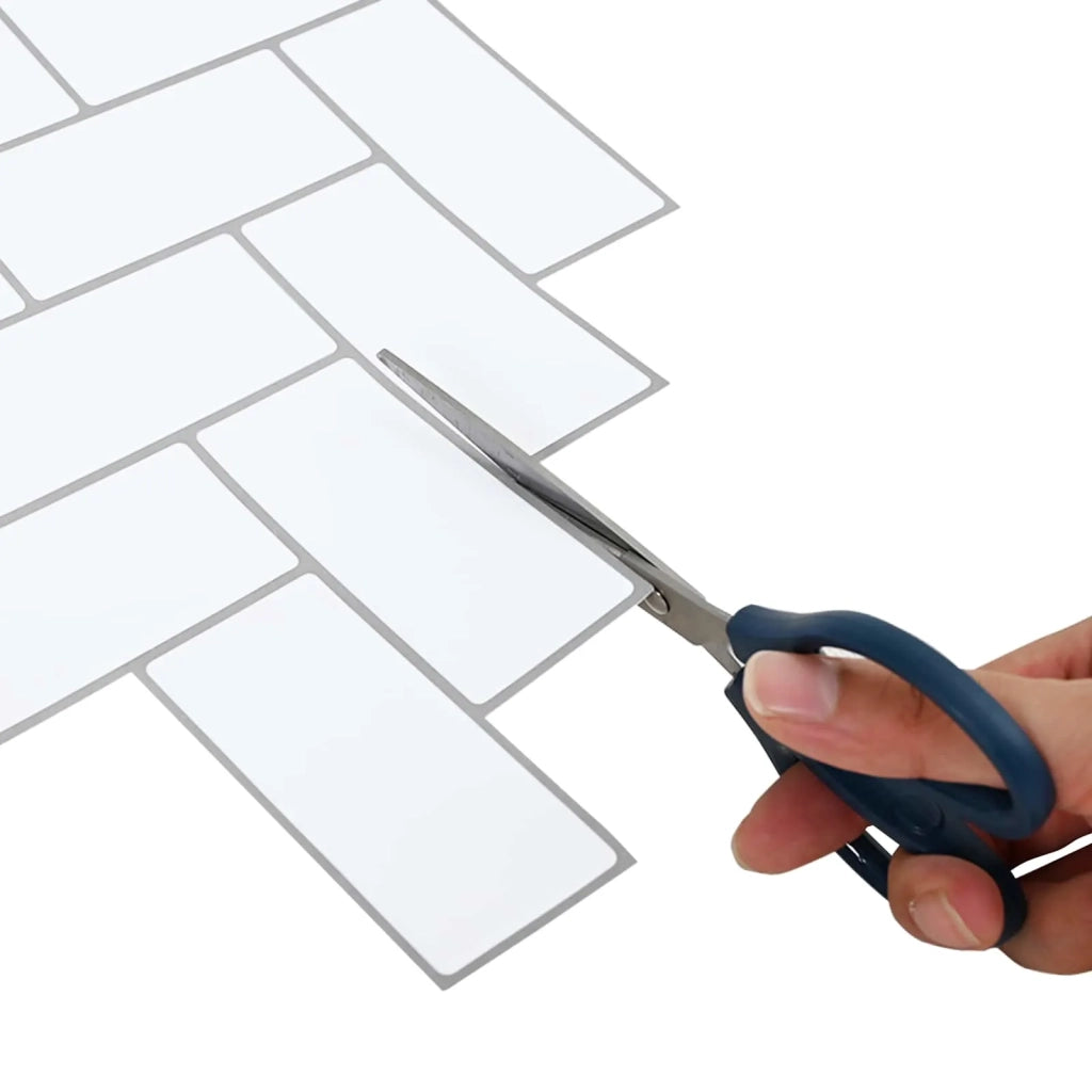 Piastrella a Spina di Pesce 20 pcs Bianco e Grigio 30 x 30 cm 42046181
