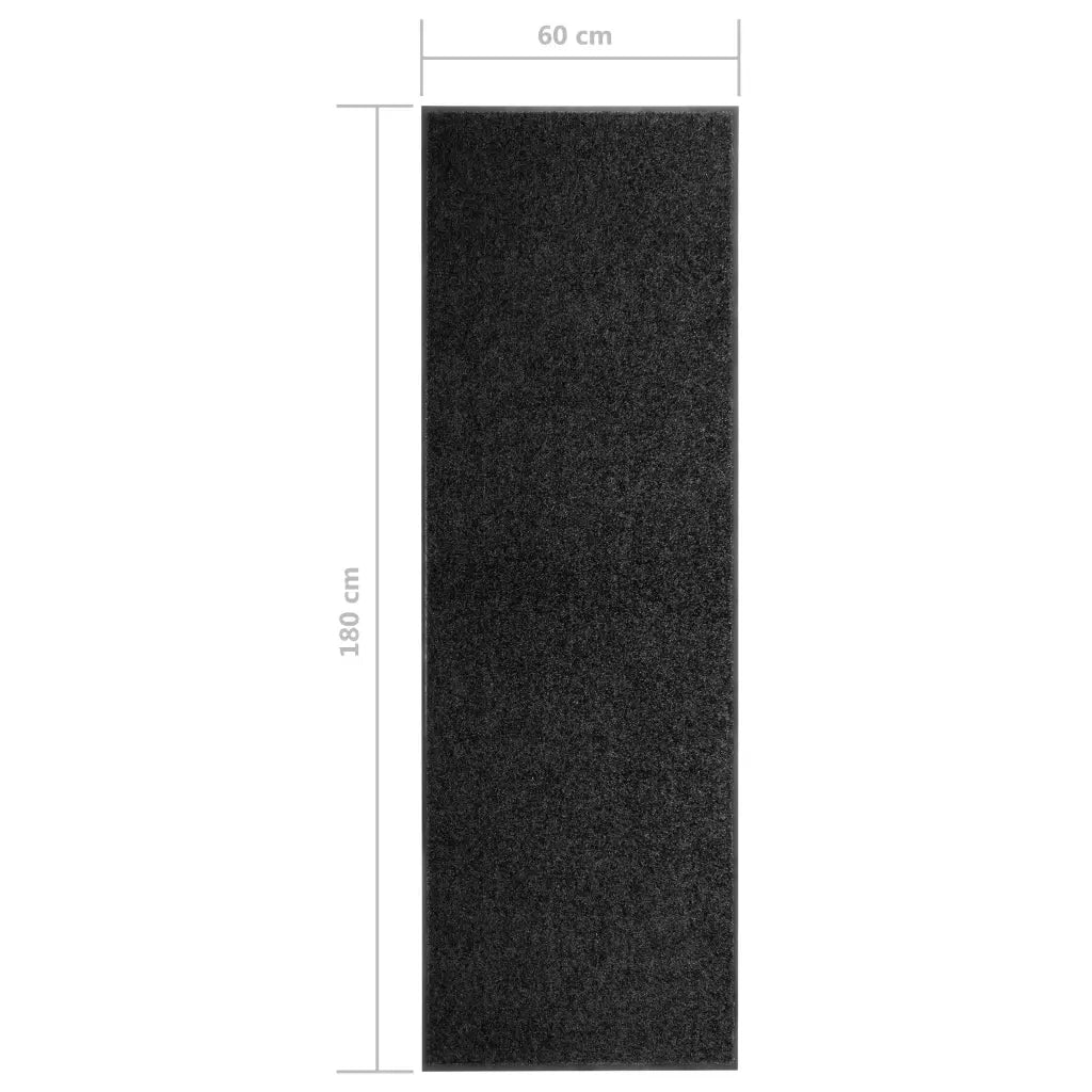 Zerbino | Tappetino Lavabile Nero 60x180 cm