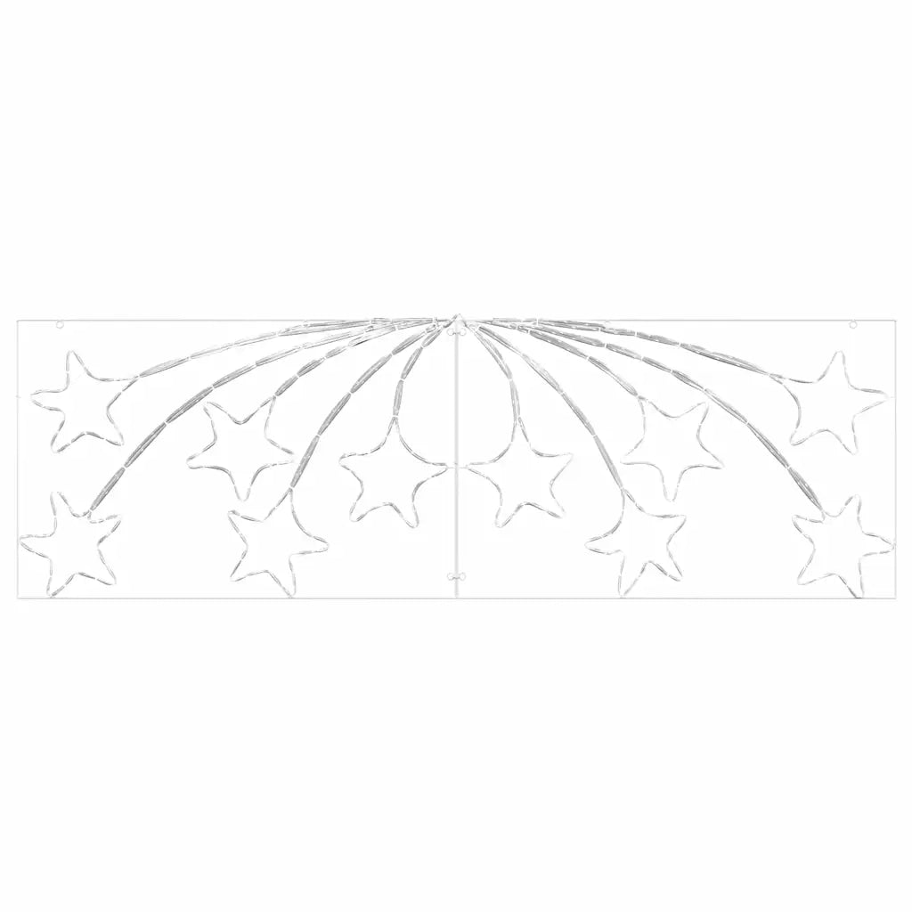 Stella di Natale con 432 LED Multicolore 182 x 58 cm PVC 42018956