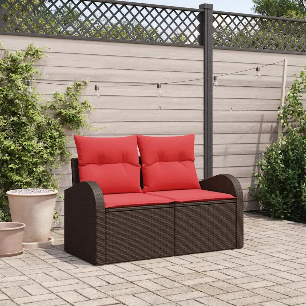 Divano da giardino Marrone 124 x 62 x 85cm polyrattan 42006738