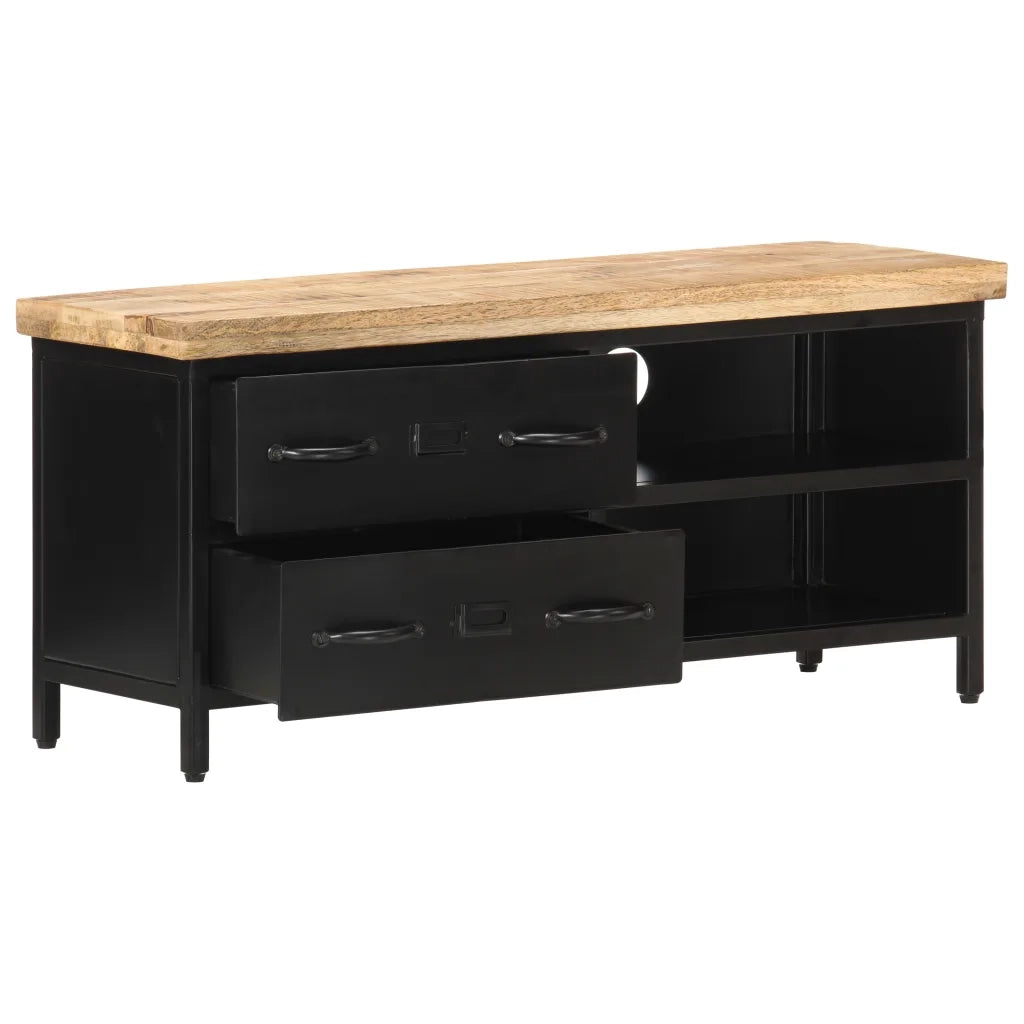 Mobile Porta TV 90x30x41 cm in Legno di Mango Grezzo 320662
