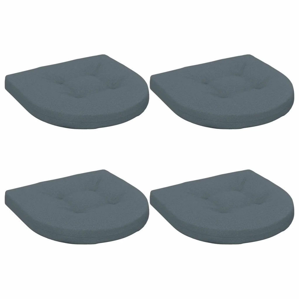 Cuscini per Sedia in 4 Pezzi 4 pz 100% Poliestere Blu 945286