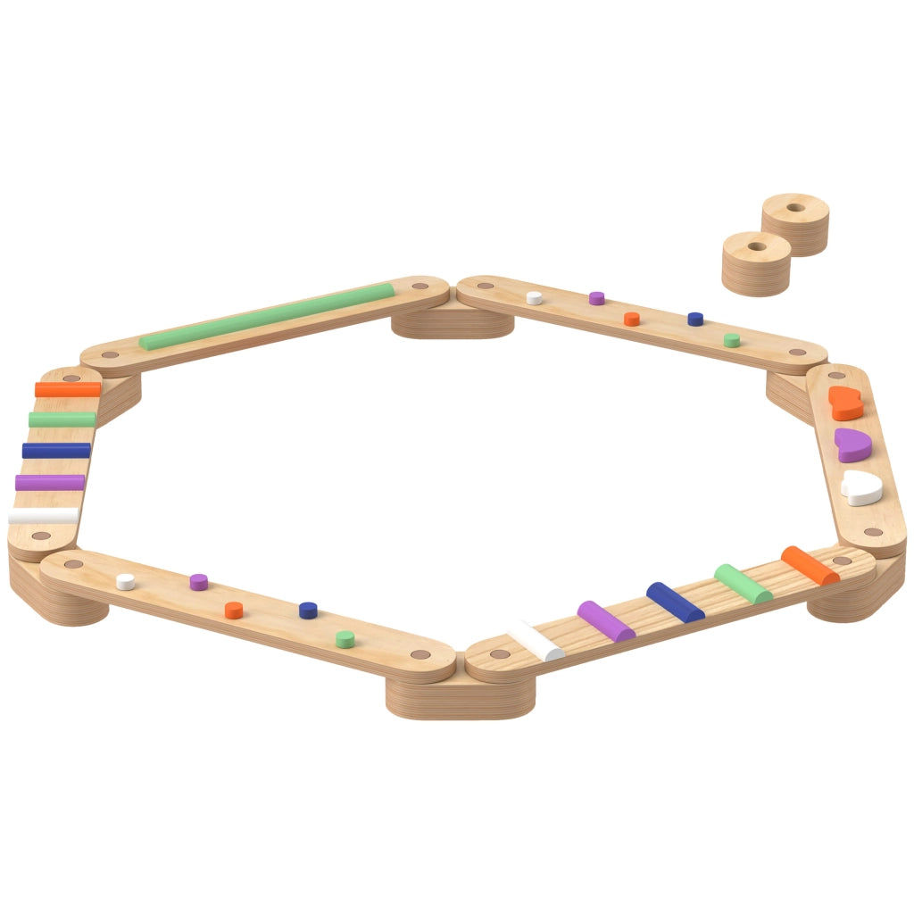 Set Balancebalken in Legno per Bambini ¨C Minimal ¨C Naturale 90x