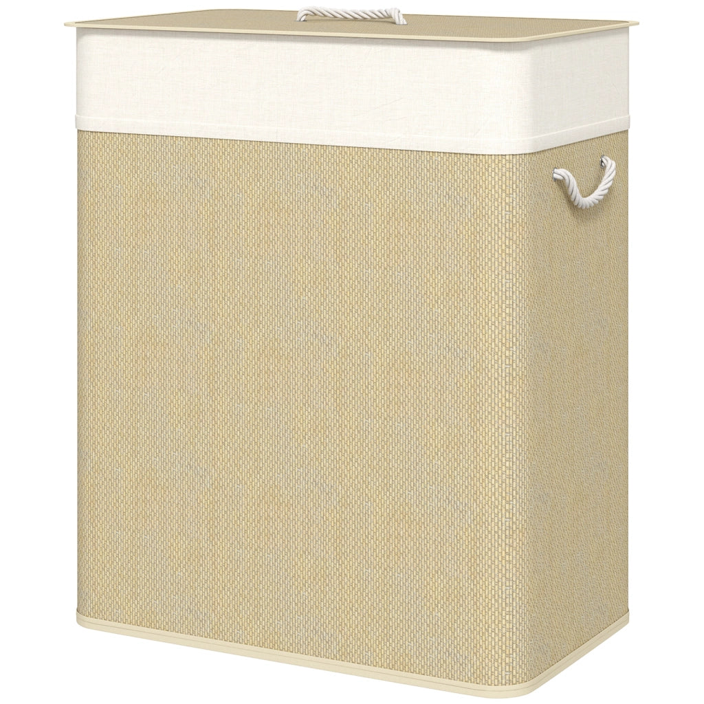Cestino per il bucato in bamb¨´ con coperchio ¨C Minimal ¨C 100 L