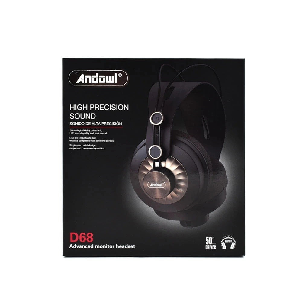 Trade Shop - Cuffie Over-ear Cablate D68 Hifi Stereo Jack Da 3,5 Mm Musica Design Ergonomico -