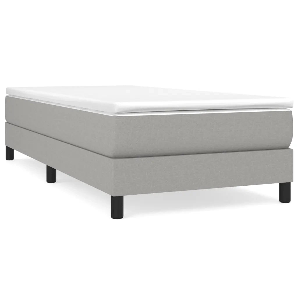 Letto singolo | Letto per adulti | Struttura Letto a Rete a Molle Grigio Chiaro 100x200 cm Tessuto