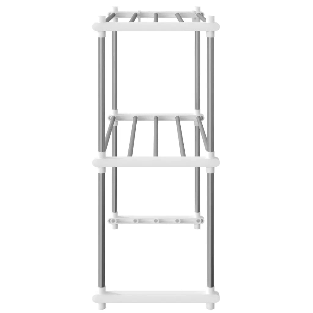 Ripiano per Microonde Bianco 51x27x63 cm in Alluminio 154617