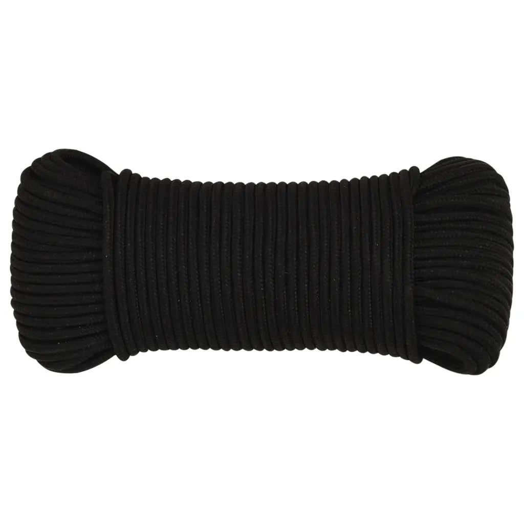 Corda da Lavoro Nera 5 mm 25 m in Poliestere 152807