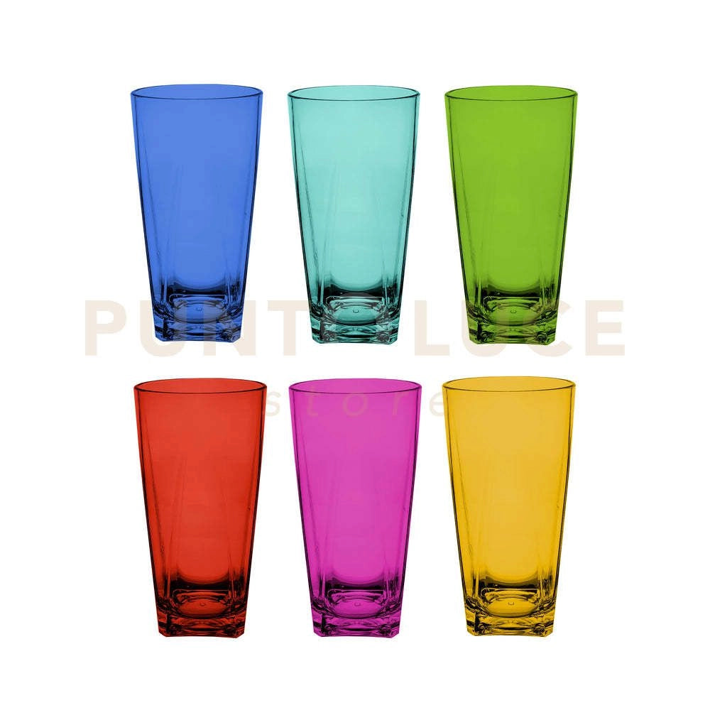 TUMBLER BICCHIERI ALTI SET 6 PEZZI MULTICOLOR