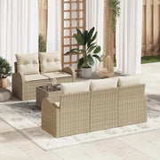 Set Divano da Giardino Beige 55 x 55 x 37 cm polyrattan