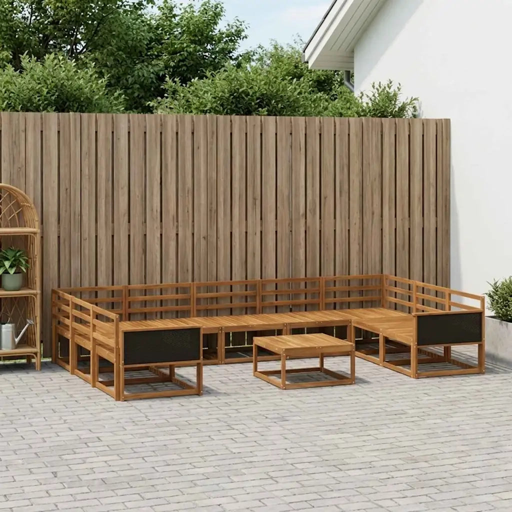 Set di divani da esterno 10 pcs Naturale