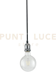 SOSPENSIONE PER BINARIO CLOCK CROMO 1 LUCE ATTACCO E27 5X153CM