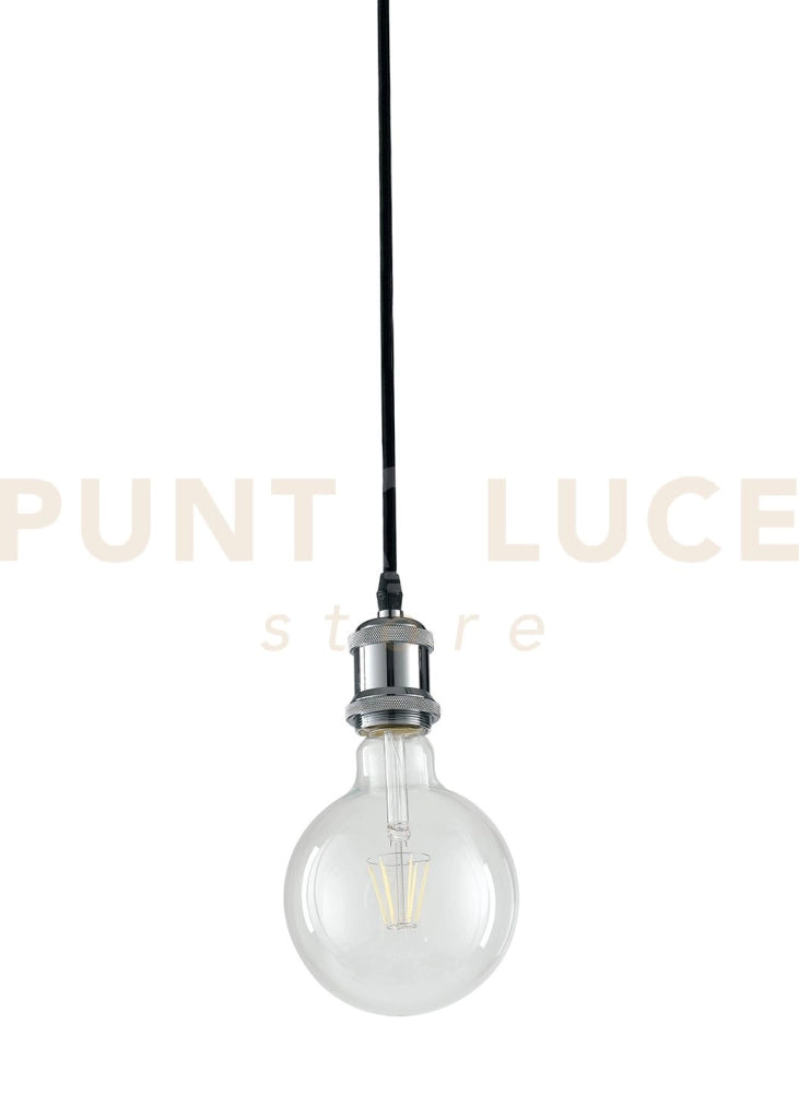 SOSPENSIONE PER BINARIO CLOCK CROMO 1 LUCE ATTACCO E27 5X153CM