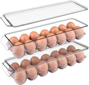 Contenitore per uova con coperchio per 14 uova - 2 scatole di plastica per uova con coperchio