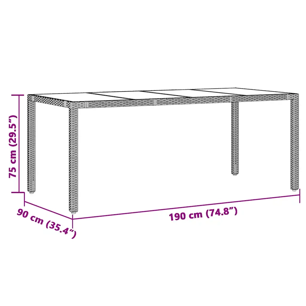 Set Bistrò da Giardino 9 pz con Cuscini in Polyrattan Nero 3276995
