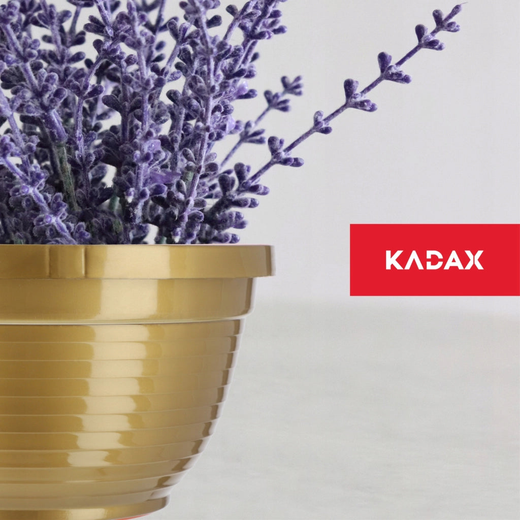 Vaso da fiori KADAX per cimitero, in plastica, per lapidi, con crisantemi, 18 cm.