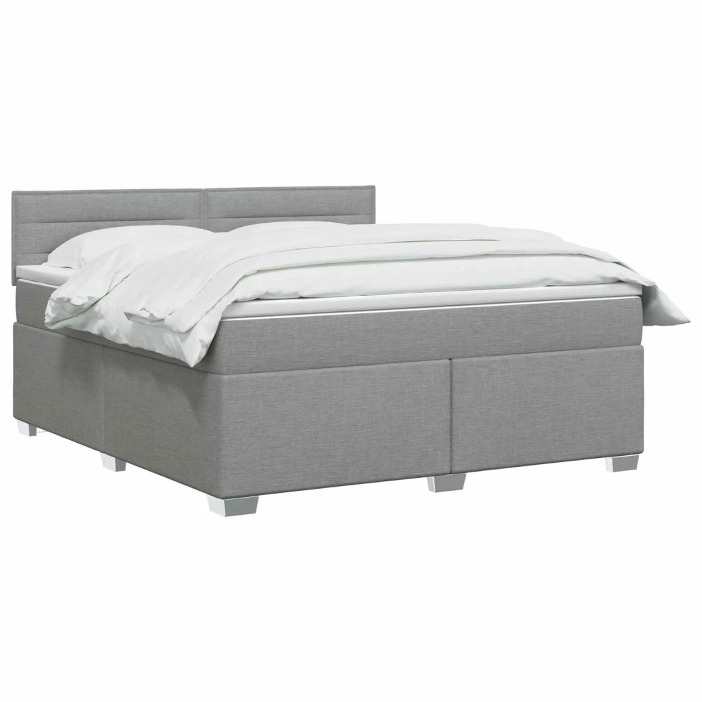 Letto box spring con materasso Grigio Chiaro 140 x 200 cm 3450488