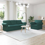 Set di divani 2 pcs Verde Scuro 215 x 82 x 80 cm Tessuto 3407577
