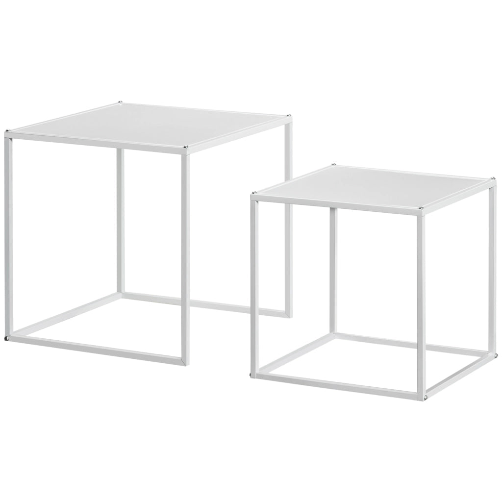 Tavolino ¨C Minimal ¨C bianco, metallo