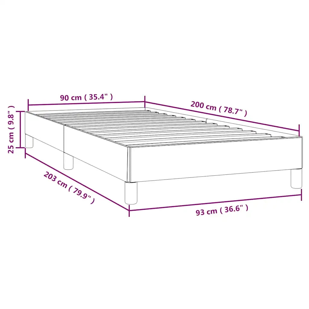 Giroletto senza Materasso Blu Scuro 90x200 cm in Velluto 346956