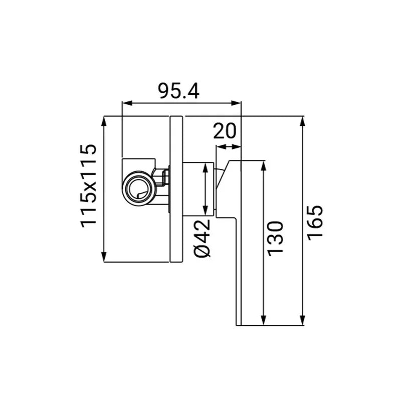 Miscelatore Incasso Doccia Serie Rover Cromato