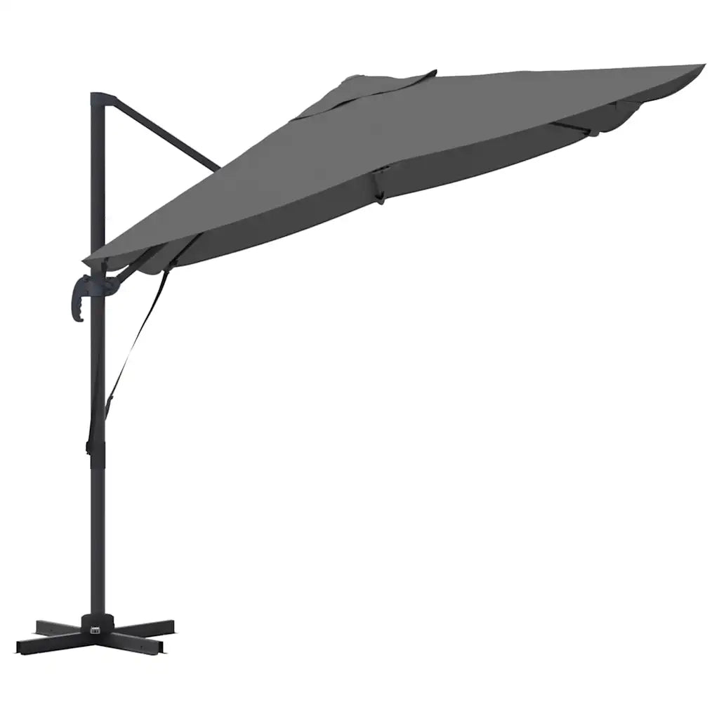 Ombrellone Antracite 351 x 250 x 260 cm Poliestere e Alluminio 42003345